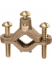 Arlington 720BBS - Solid Brass Bare Wire Ground Clamp with Brass Screws - Fits 1/2" to 1" Pipes - 25 Packs